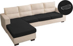 Water Repellent L Shaped Couch Covers, 4 Pieces Sofa Seat Cushion Slipcovers by TOPYUMH