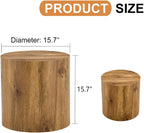 Round Side Table, End Table Living Room Table, Sofa Couch Bedside Table - Image 2