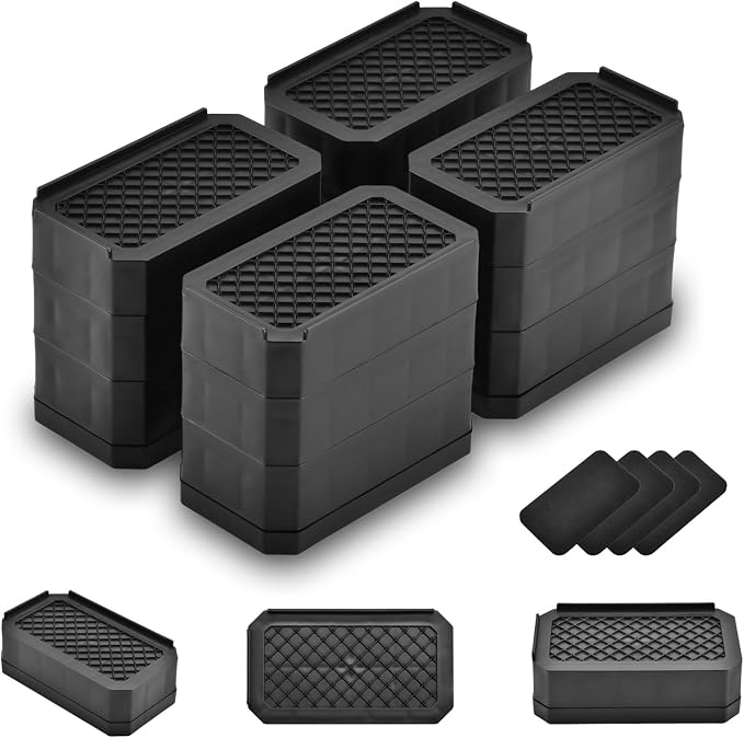 EclatBain Rectangle Bed Risers Furniture Risers Heavy-Duty Rectangular by Unknown