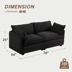 ROWHY Sectional 2 Seat Cloud Loveseat - Image 2