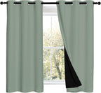 NICETOWN 100% Blackout Curtains 54 inches Long, Double-Deck Completely Blackout - Image 2