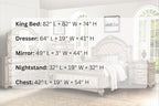 First of a Kind Evelyn Traditional 5 Piece King Bedroom Set - Image 7