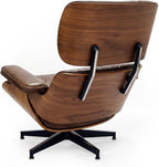 Top Grain Leather, Mid Century Chaise Lounge Chair and Ottoman, Reading Chair - Image 7