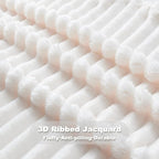 NEWCOSPLAY Fleece Ribbed Cozy Queen Blanket - Image 5