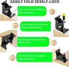 4 Pack Folding Brackets 0°-90°-180°, Heavy-Duty Self-Lock Hinge - Image 4