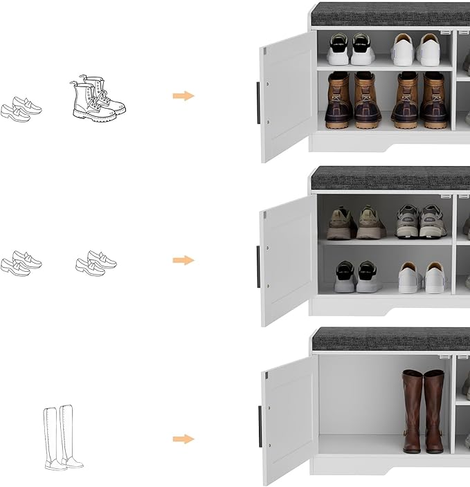 Homleke 2-Tier Storage Bench, Shoe Bench - Image 5