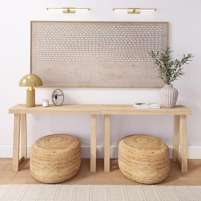 Plank+Beam Solid Wood Console Table, 46 Inch, Sofa Table, Narrow Entryway Table - Image 2