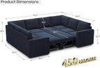 Belffin Modular Sectional Sleeper Sofa Bed - Image 2