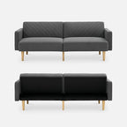 mopio 76.4" Futon Sofa Bed, Sleeper Sofa, Mid Century Modern Futon Couch - Image 7