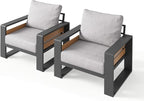 Aoxun Aluminum Patio Furniture Set, 2 Piece Luxury Outdoor Sectional - Image 8