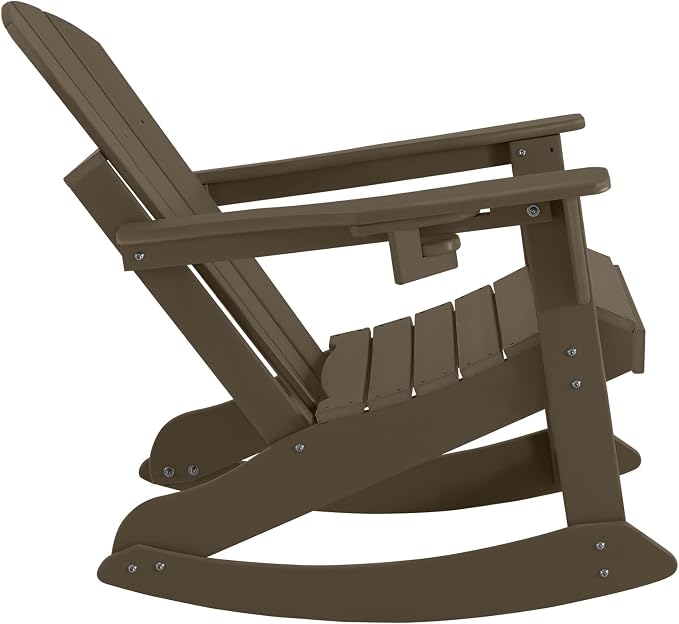 Outdoor Rocking Chairs Set of 4, HDPE Poly All-Weather Patio Rocking Chairs - Image 8