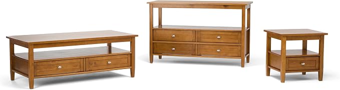 SIMPLIHOME Warm Shaker Solid Wood 20 inch Wide Rectangle Transitional End Side - Image 13