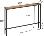 ELYKEN 47.2" Narrow Console Sofa Table - Image 3