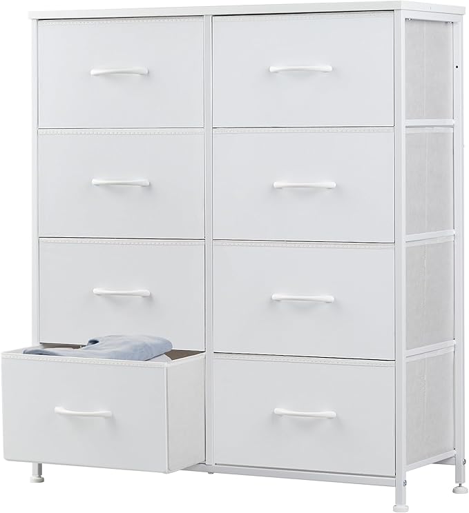 DUMOS Dresser for Bedroom with 8 Fabric Drawers, Tall Chest Organizer Units for by DumosLifestyle