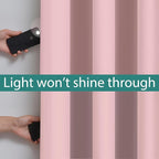 Yakamok Pink Blackout Curtains 84 Inches Long - Image 3