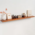 55" Solid Teak Floating Wall Shelf by Unknown