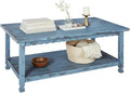 Rustic Rectangular Coffee Table, 42 in. W x 24 in. D x 18 in. H, Living Room by AlaterreFurniture