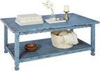 Rustic Rectangular Coffee Table, 42 in. W x 24 in. D x 18 in. H, Living Room by AlaterreFurniture