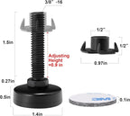 NANMOTUE Leveling Feet Adjustable Furniture Feet, 3/8'' UNC Thread Furniture - Image 2