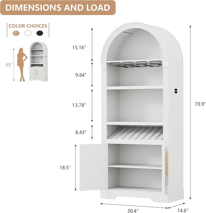 Vlsrka Arched Cabinet, Kitchen Pantry Cabinets - Image 2