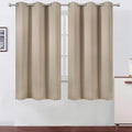 Blackout Curtains 42 x 63 inch/Khaki Curtains Set of 2 Panels/Thermal Insulated by Lemomo