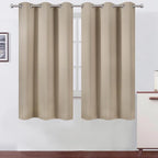 Khaki Thermal Blackout Curtains/38 x 63 Inch/Set of 2 Panels Room Darkening by Lemomo