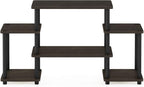 Furinno Turn-N-Tube No Tools Entertainment TV Stands, Dark Brown/Black - Image 7
