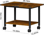 Lerliuo Under Desk Printer Stand, 2-Tier Industrial Mobile Printer Table - Image 3