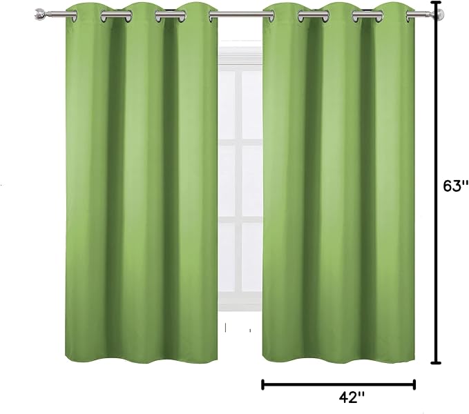 Light Green Bedroom Blackout Curtains - Image 9