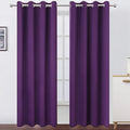 Blackout Curtains 52 x 90 Inch Long Purple Curtains Set of 2 Panels Room by Lemomo