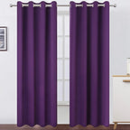 Blackout Curtains 52 x 90 Inch Long Purple Curtains Set of 2 Panels Room by Lemomo