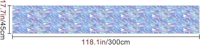 HOMETITUTE Shimmering Lilac Blue Wave Pattern Wallpaper Peel and Stick Contact - Image 3