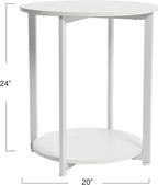 Household Essentials Jamestown Round Side End Table - Image 3