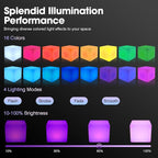 Rechargeable LED Cube Chair, 16 Colors Remote Conctrol Glow Furniture Stool - Image 4
