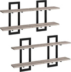 HOOBRO Floating Shelves, 15 Inch Wall Shelf Set of 4, Wall Mounted Storage - Image 9
