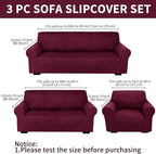 Peryiter 3 Pcs Couch and Loveseat Covers Set Sofa Cover - Image 2