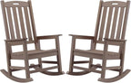 Psilvam Oversized Outdoor Rocking Chair Set of 2, Porch Rocker by PsilvamGardenFurniture