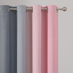 Ombre Grey and Pink Blackout Curtains - Image 4