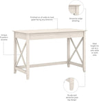 Bush Home Key West 48W Writing Desk in Linen White Oak - Image 5