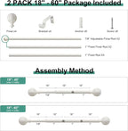 QDWIS 2 Pack Antique White Curtain Rods - Image 8