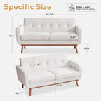 HUIMO Sofa Couch, Mid Century Modern Sofa - Image 2