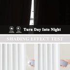 Vision Home White Pinch Pleated Full Blackout Curtains Thermal Insulated Window - Image 3