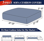 LA MEACK Couch Cushion Covers Seat Cushion Cover Stretch Couch Cover Separate - Image 6