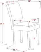 East West Furniture ABP7T47 Abbott Parson Kitchen Chairs - Image 3