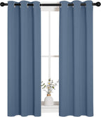 NICETOWN Thermal Insulated Curtains Blackout Draperies, Stone Blue, 29 by 40 - Image 2