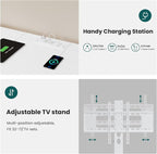 BTHFST TV Stand with Mount for 45/55/65/70 inch TVs, 51.2" LED TV Stand with - Image 5