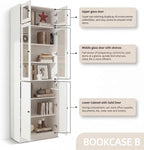 TUSY 85.5" Modern Tall Bookcase - Image 7