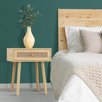 Atlantic Loft & Luv Remy Boho Mid-Century Natural Storage Drawer, Finish Rattan by Atlantic