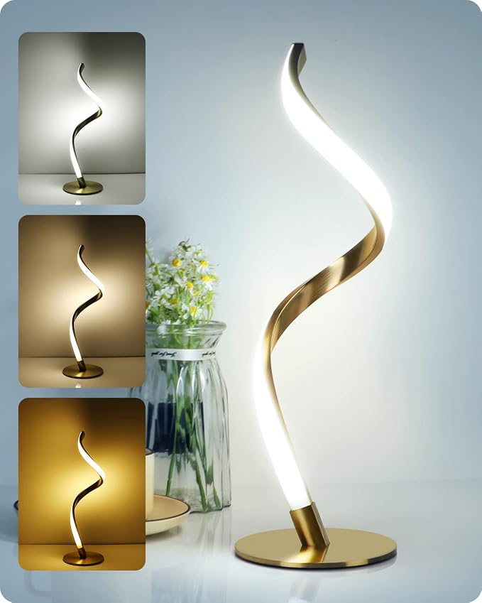 Yarra-Decor Modern Spiral Bedside Lamp by Yarra-Decor