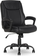 Amazon Basics Classic Puresoft PU Padded Mid-Back Office Desk Chair by AmazonBasics